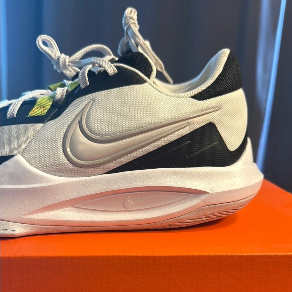 Nike Precision VI White and Black Athletic Shoes with Sleek Design